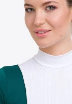 Cavalliera Queen Ladies Competition Shirt -Equestrian Clothing Shop queen green long sleeve2