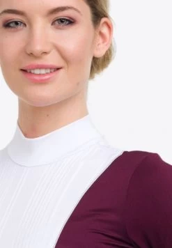 Cavalliera Queen Ladies Competition Shirt -Equestrian Clothing Shop queen wine long sleeve2