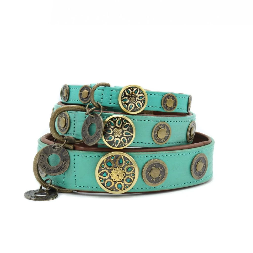 Dog With A Mission Rebel Dog Collar With Brass Trim 4 Dog With A Mission Rebel Dog Collar With Brass Trim - Image 4