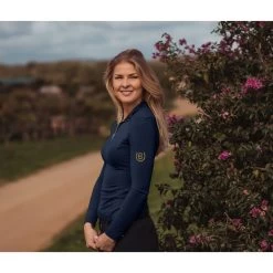 Equestrian Stockholm UV Protection Long Sleeved Top ROYAL CLASSIC -Equestrian Clothing Shop royal classic uv top2