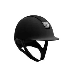 Samshield Premium Alcantara Helmet With Silver Crystal Detail And Black Matt Trim