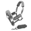 Equestrian Stockholm Halter And Lead Set Silver Cloud
