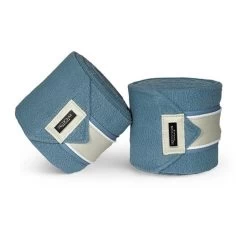 Equestrian Stockholm Fleece Bandages Set Of 4 Stone Blue