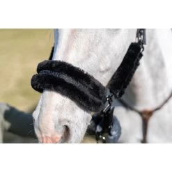 Equestrian Stockholm Fur Lined Hater And Lead Set TOTAL ECLIPSE -Equestrian Clothing Shop total eclipse fur halter 1 1