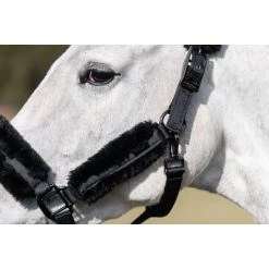 Equestrian Stockholm Fur Lined Hater And Lead Set TOTAL ECLIPSE -Equestrian Clothing Shop total eclipse fur halter 2 1