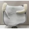 Mattes White Dressage Saddle Pad With Fleece Panels & Front And Rear Trim FULL