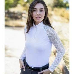 Kastel Denmark Long Sleeve Lace Raglan Sunshirt White